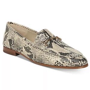Sam Edelman Women's Loraine Bit Loafers Snakeskin Printed Black/Grey‎ Size 6.5